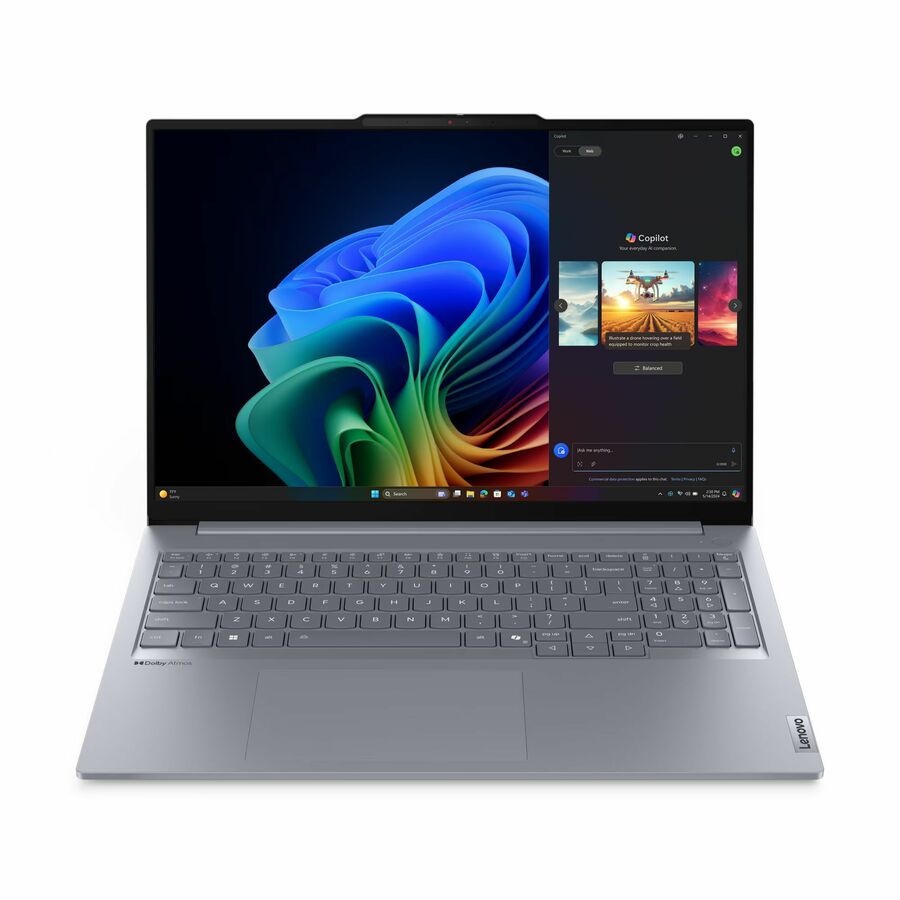 Lenovo ThinkBook 16 G7 QOY 21NH000JUS 16" Copilot+ PC Notebook - WUXGA - 60 Hz - Qualcomm Snapdragon X Plus X1P-42-100 - 16 GB - 512 GB SSD - English (US) Keyboard - Luna Gray