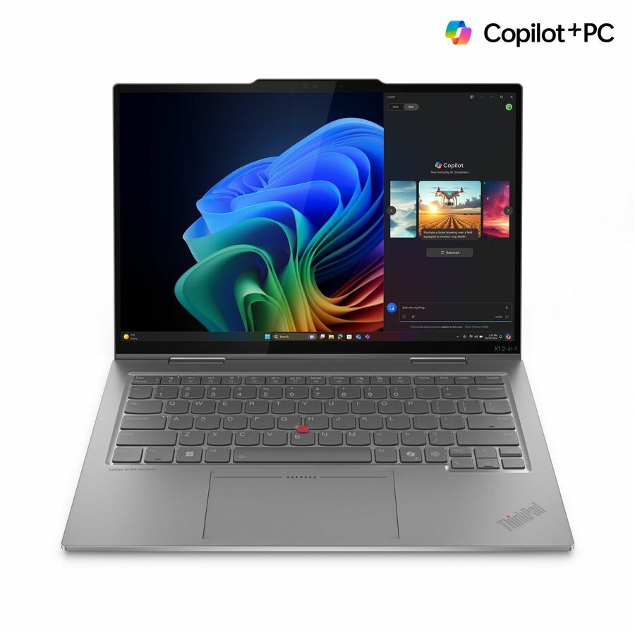 Lenovo Thinkpad X1 Gen 10 21NU0034US 14" Touchscreen Convertible Copilot+ PC 2 in 1 Notebook - WUXGA - 60 Hz - Intel Core Ultra 5 226V - Intel Evo Platform - 16 GB - 512 GB SSD - English Keyboard - Gray