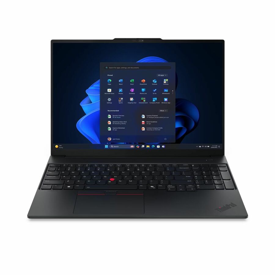 Lenovo ThinkPad E16 Gen 3 21SR0036US 16" Touchscreen Notebook - WUXGA - 60 Hz - Intel Core Ultra 7 255H - 16 GB - 512 GB SSD - English Keyboard - Black