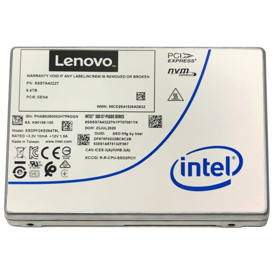 Lenovo P5620 3.20 TB Solid State Drive - 2.5" Internal - U.2 (PCI Express NVMe 4.0 x4) - Mixed Use