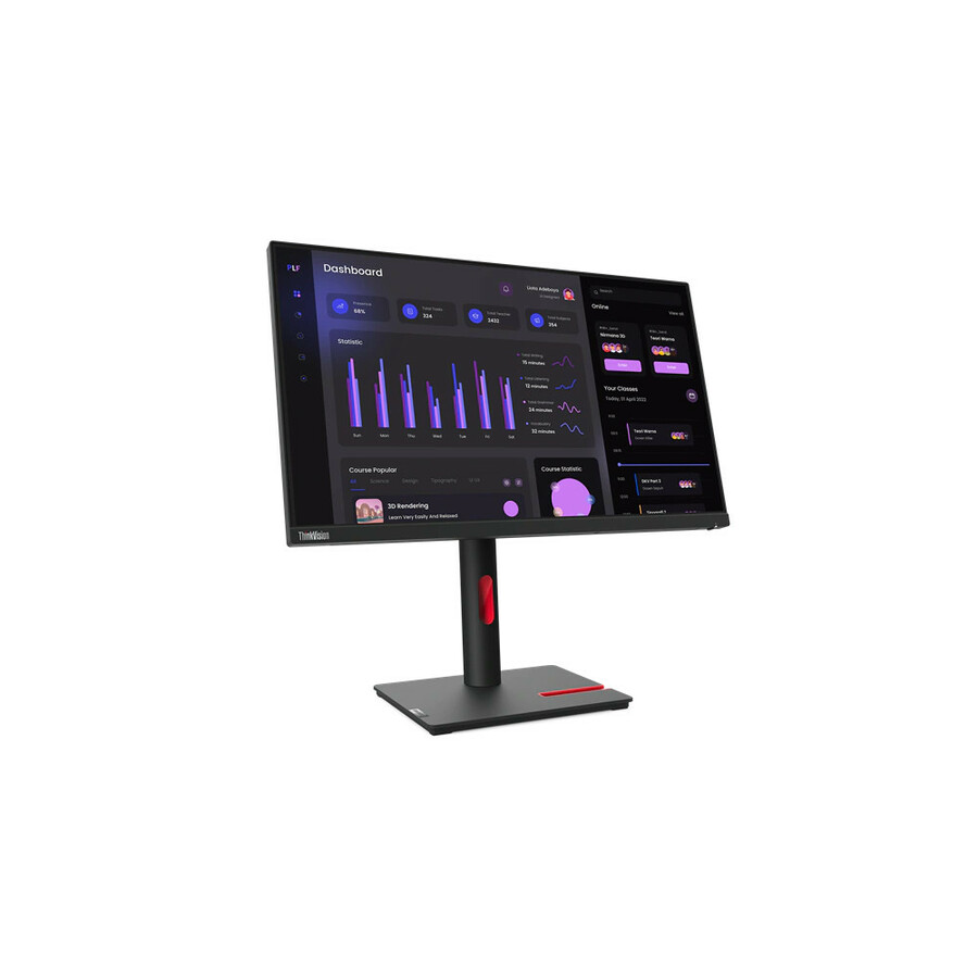 Lenovo ThinkVision T24i-30 24" Class Full HD LED Monitor - 16:9 - Raven Black