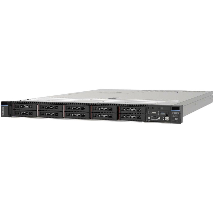 Lenovo ThinkSystem SR630 V3 7D73A05LNA 1U Rack Server - 1 Xeon Silver 4509Y 2.60 GHz - 32 GB RAM - Serial ATA/600 Controller