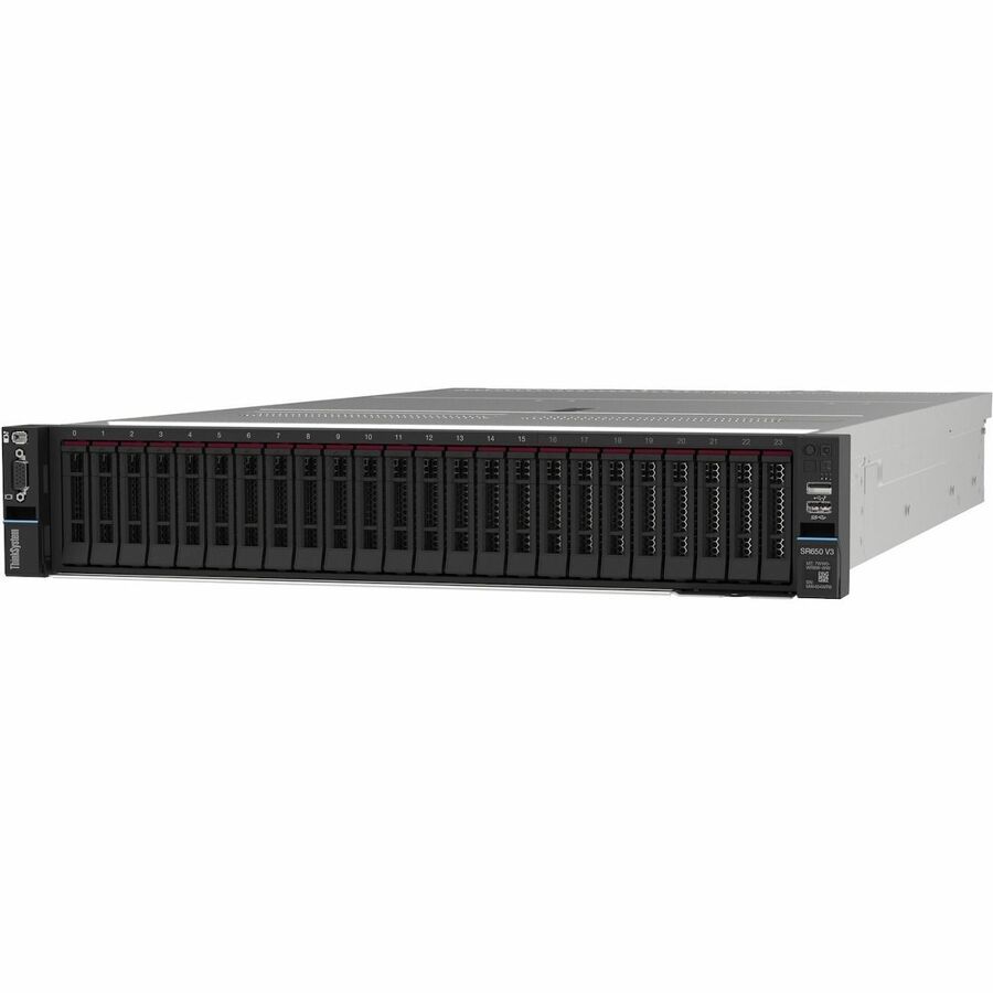 Lenovo ThinkSystem SR650 V3 7D76A07MNA 2U Rack Server - 1 Xeon Silver 4510 2.40 GHz - 32 GB RAM - Serial ATA/600 Controller
