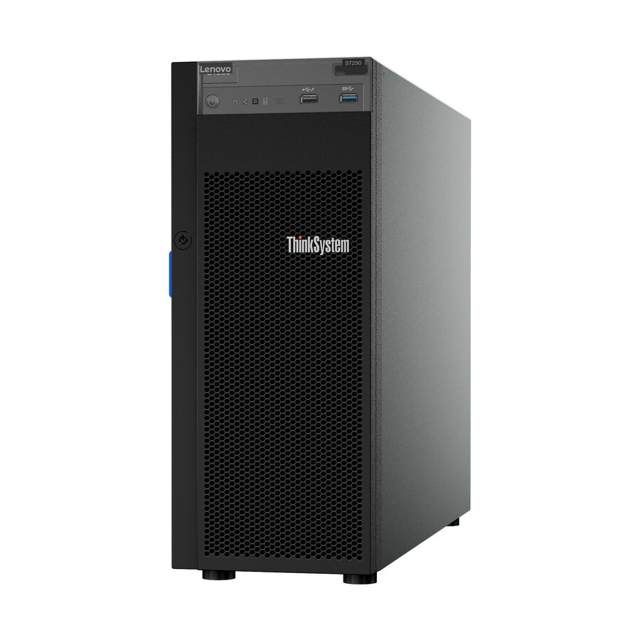 Lenovo ThinkSystem ST250 7Y46A01LNA 4U Tower Server - 1 Xeon E-2186G 3.80 GHz - 16 GB RAM - Serial ATA/600 Controller