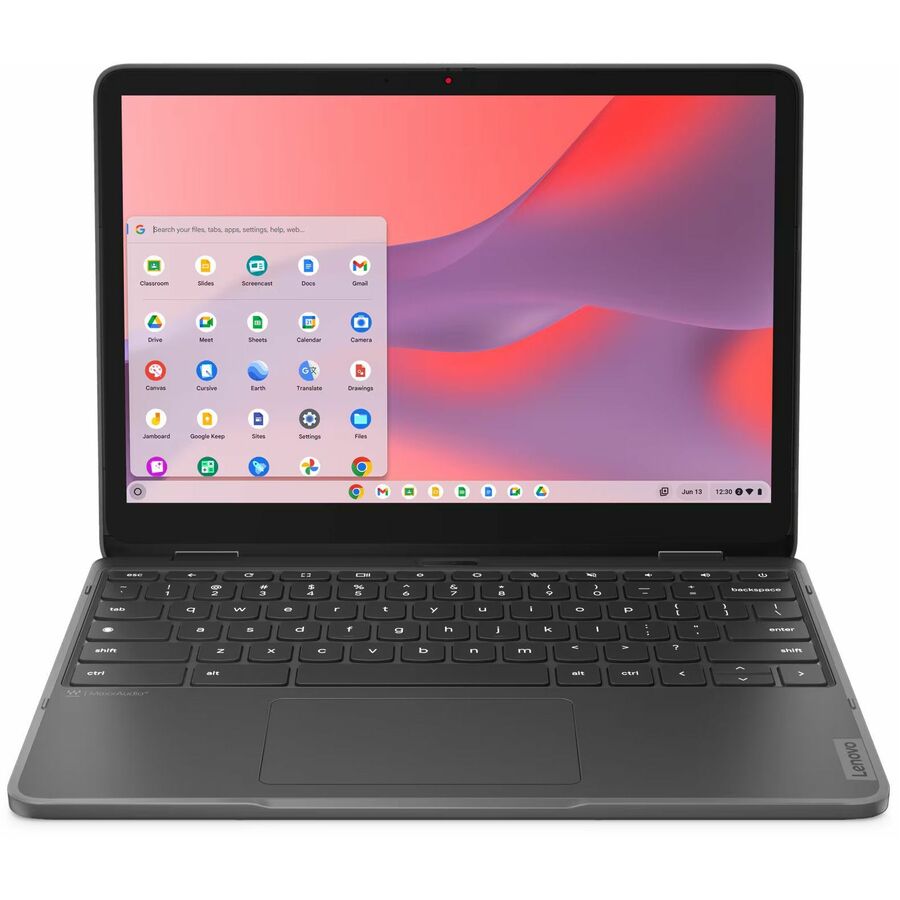 Lenovo 500e Yoga Chromebook Gen 4 82W4002RUS 12.2" Touchscreen Convertible 2 in 1 Chromebook - WUXGA - 60 Hz - Intel N-Series N100 - 4 GB - 32 GB Flash Memory - English (US) Keyboard - Graphite Gray