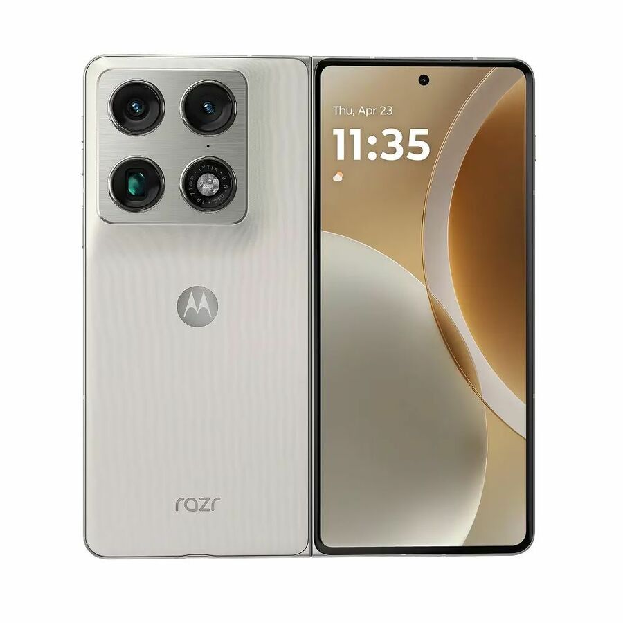 Motorola Mobility razr fold 512 GB Smartphone - 8.1" Flexible Folding Screen LTPO P-OLED 2K 2484 x 2232 - Octa-core (OryonDual-core (2 Core) 3.80 GHz + Oryon Hexa-core (6 Core) 3.32 GHz - 16 GB RAM - Android 16 - 5G - PANTONE Lily White