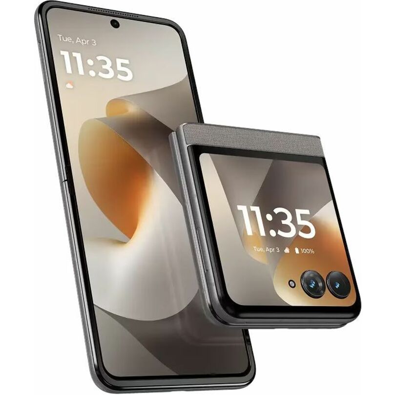 Motorola Mobility razr 2026 256 GB Smartphone - 6.9" Flexible Folding Screen LTPO AMOLED HDR10+ 1080 x 2640 - Octa-core (Cortex A78Quad-core (4 Core) 2.60 GHz + Cortex A55 Quad-core (4 Core) 2 GHz - 8 GB RAM - Android 16 - 5G - PANTONE Hematite