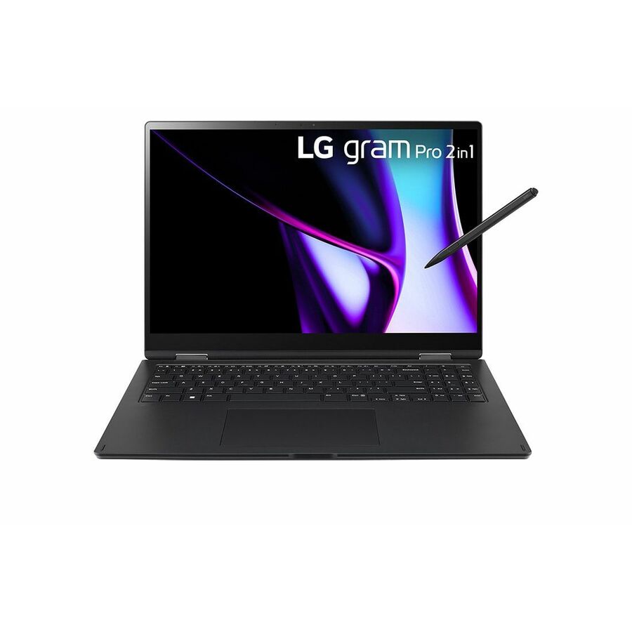 LG gram Pro 16T90SP-K.APB8U1 16" Touchscreen Convertible 2 in 1 Notebook - WQXGA+ - 120 Hz - Intel Core Ultra 7 1st Gen 155H - 32 GB - 1 TB PCI Express NVMe 4.0 SSD - Black