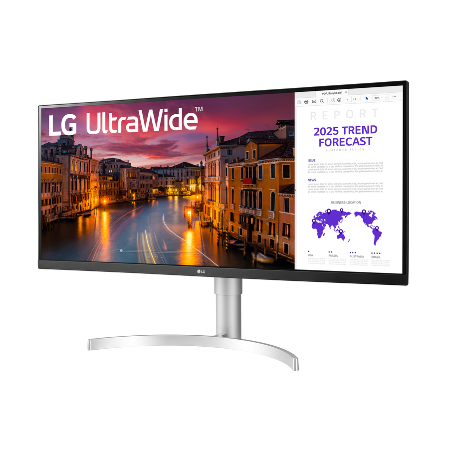 LG Ultrawide 34WN650-W 34" Class UW-UXGA Gaming LCD Monitor - 21:9 - White, Black, Silver