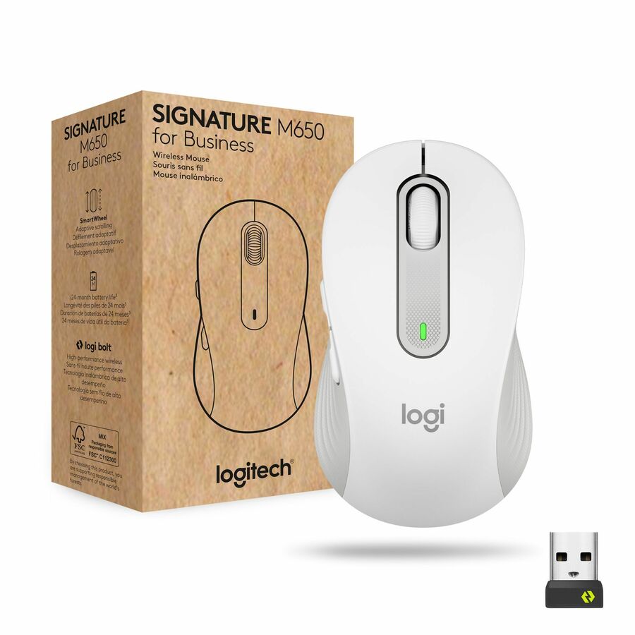 Logitech Signature M650 for Business (Off-White) - Brown Box