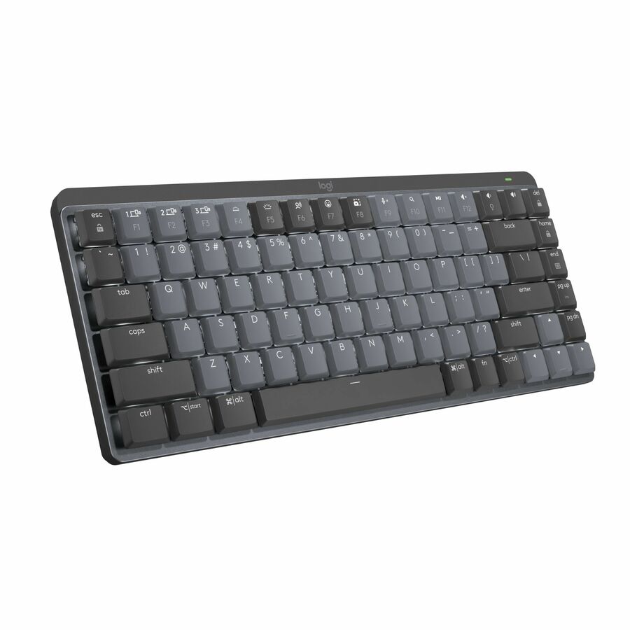 Logitech MX Mechanical Mini Minimalist Wireless Illuminated Keyboard, Clicky Switches, Bluetooth, Graphite