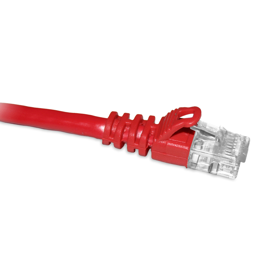 ENET CAT6 550MHz Shielded Patch Cable w/Boots - Red 75FT