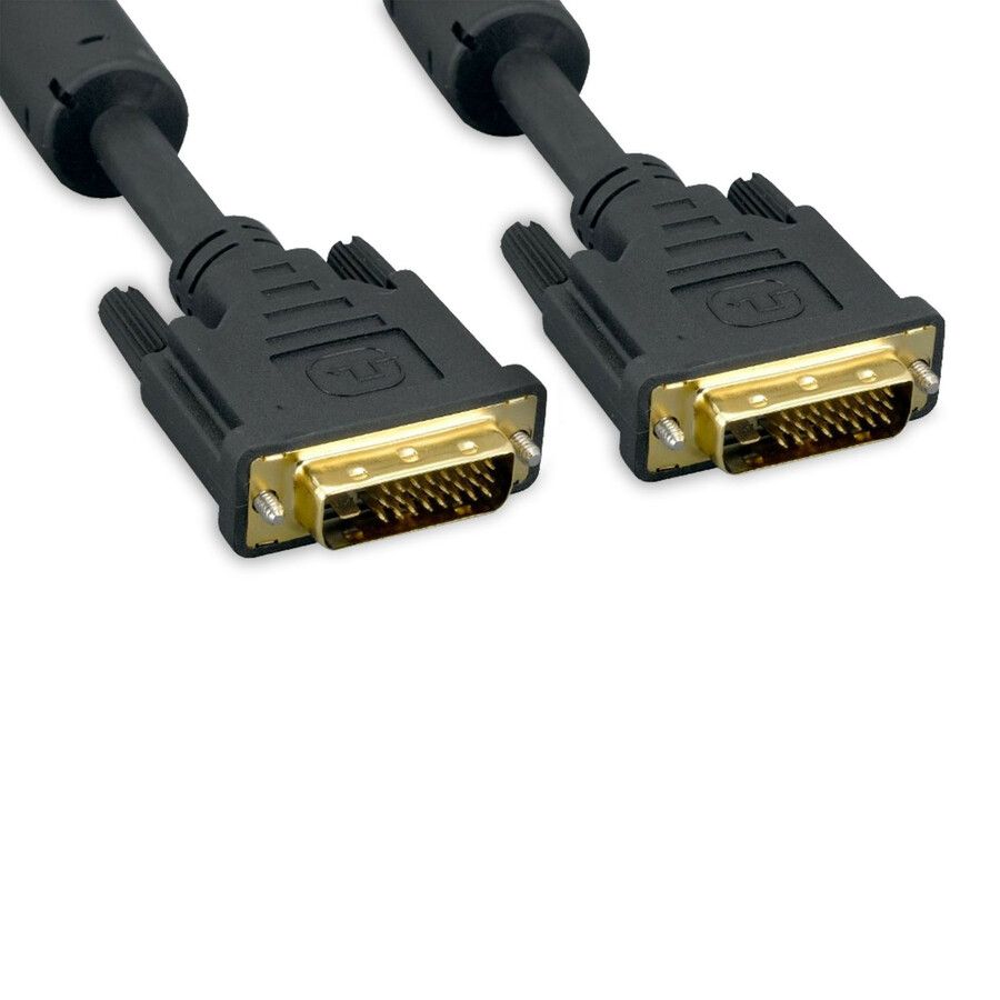 ENET DVI Digital Male to DVI Digital Male Dual Link Cable Black 5 Meter