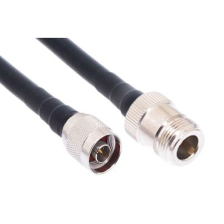 ENET N-Type Male to N-Type Female LMR400 Coaxial Cable - Black 50FT