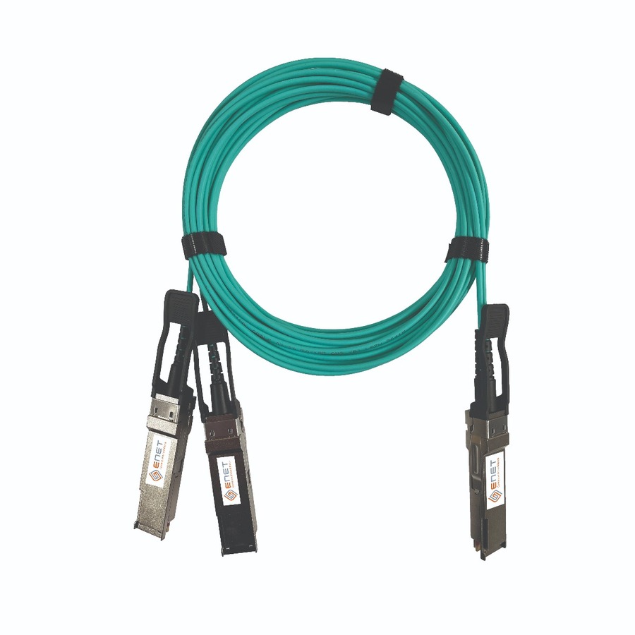 ENET TAA Compliant 200GBASE-AOC QSFP56 to 2x 100G QSFP56 InfiniBand HDR Active Optical Cable 850nm 1m (3.28 ft) LSZH OM3 HP/Mellanox Compatible