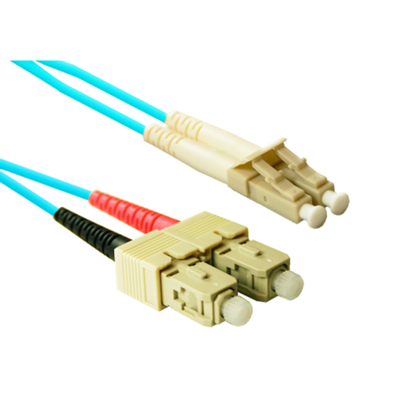 ENET 6M SC/LC Duplex Multimode 50/125 10Gb OM4 or Better Aqua Fiber Patch Cable 6 meter SC-LC Individually Tested