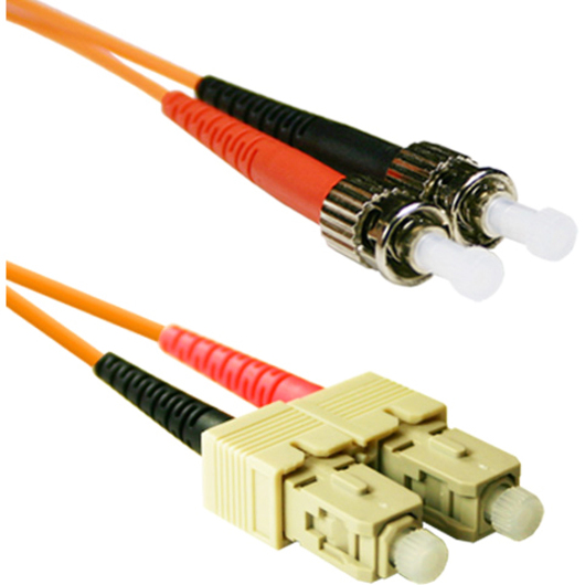 ENET 2M SC/ST Duplex Multimode 50/125 OM2 or Better Orange Fiber Patch Cable 2 meter SC-ST Individually Tested