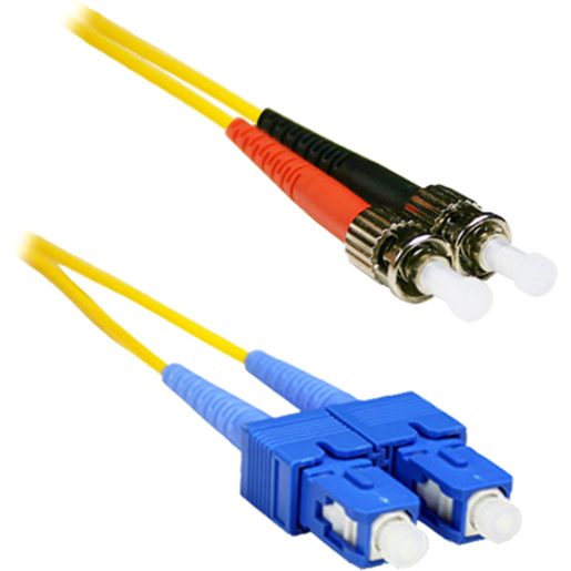 ENET 3M SC/ST Duplex Single-mode 9/125 OS1 or Better Yellow Fiber Patch Cable 3 meter SC-ST Individually Tested