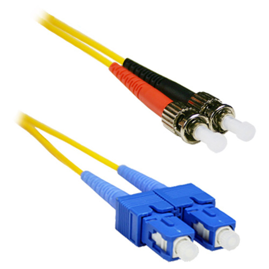 ENET 4M SC/ST Duplex Single-mode 9/125 OS1 or Better Yellow Fiber Patch Cable 4 meter SC-ST Individually Tested