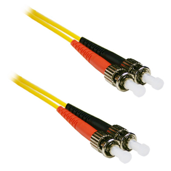 ENET 1M ST/ST Duplex Single-mode 9/125 OS1 or Better Yellow Fiber Patch Cable 1 meter ST-ST Individually Tested