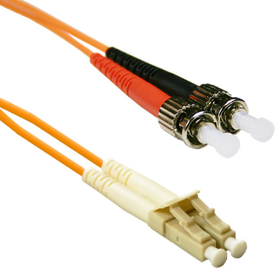 ENET 25M ST/LC Duplex Multimode 50/125 OM2 or Better Orange Fiber Patch Cable 25 meter SC-LC Individually Tested