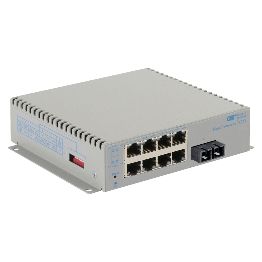 Omnitron Systems OmniConverter Unmanaged Gigabit, SM SC, RJ-45, Ethernet Fiber Switch