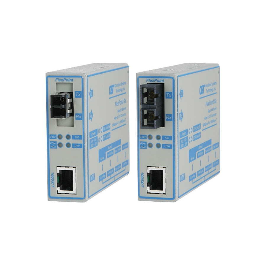Omnitron Systems Gigabit Ethernet Copper to Fiber Media Converter