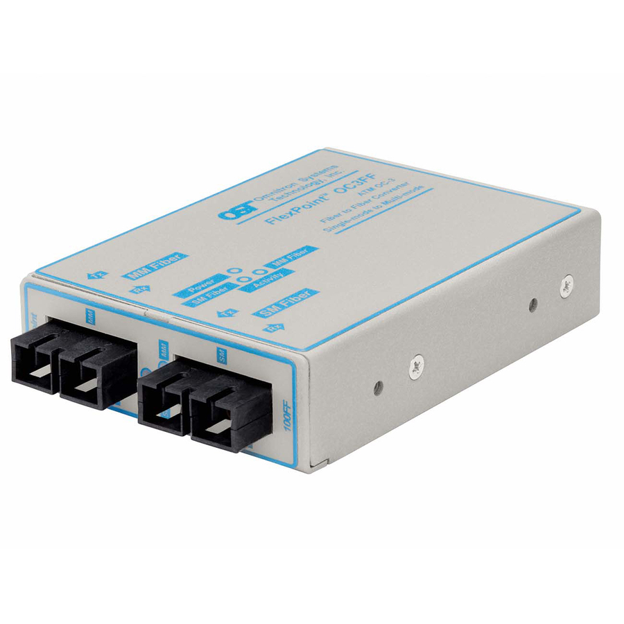 Omnitron Systems FlexPoint OC3FF Single-Mode to Multimode Fiber Converter