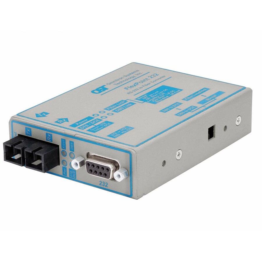 FlexPoint RS-232 Serial Fiber Media Converter DB-9 SC Multimode 2.5km