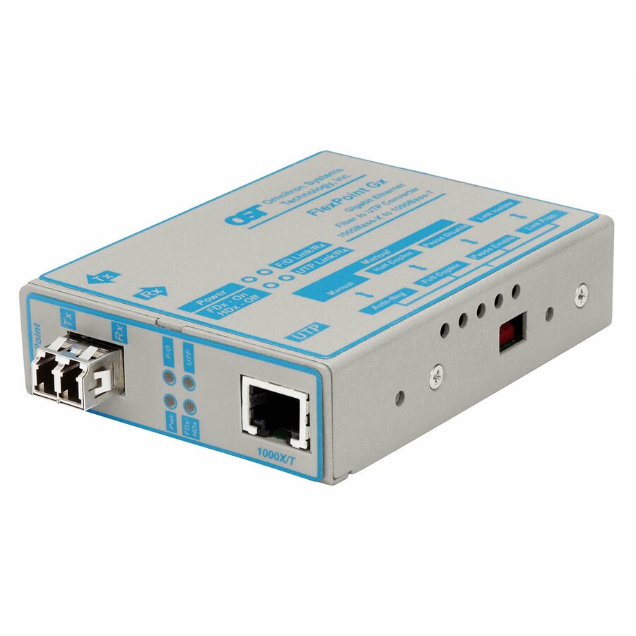 FlexPoint 1000Mbps Gigabit Ethernet Fiber Media Converter RJ45 LC Multimode 550m