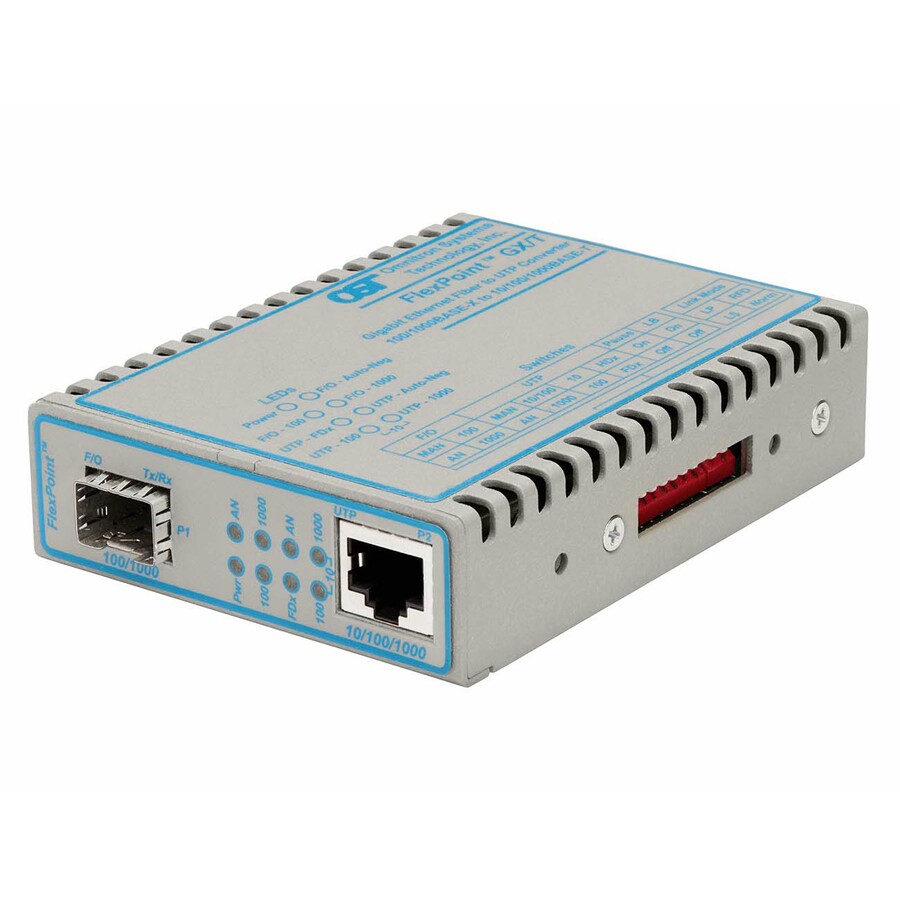 FlexPoint 10/100/1000 Gigabit Ethernet Fiber Media Converter RJ45 SFP