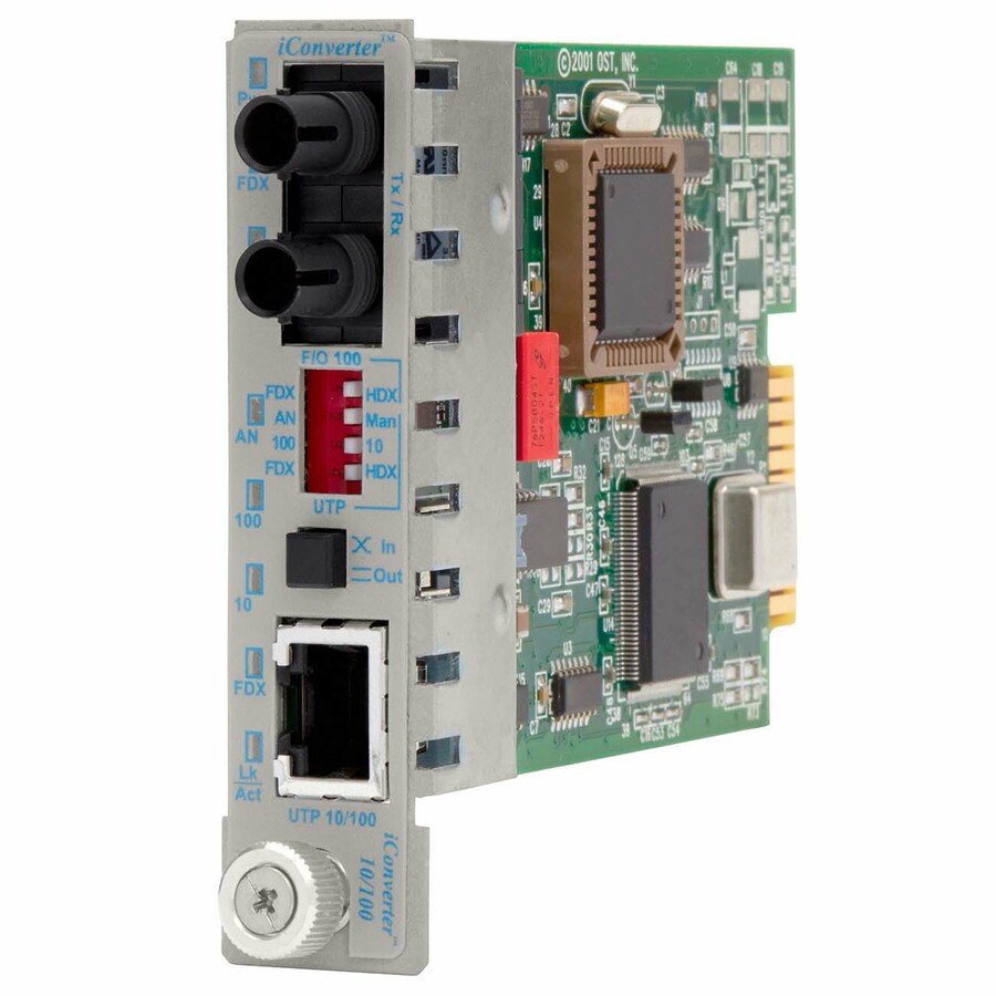 iConverter 10/100 Ethernet Fiber Media Converter RJ45 ST Single-Mode 30km Module