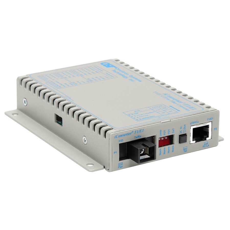 iConverter T1/E1 Single-Fiber Media Converter RJ48 SC Single-mode 20km BiDi Wide Temp