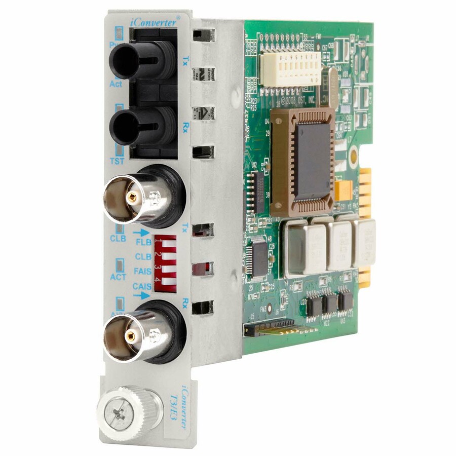 iConverter T3/E3 Fiber Media Converter Coaxial ST Multimode 5km Module