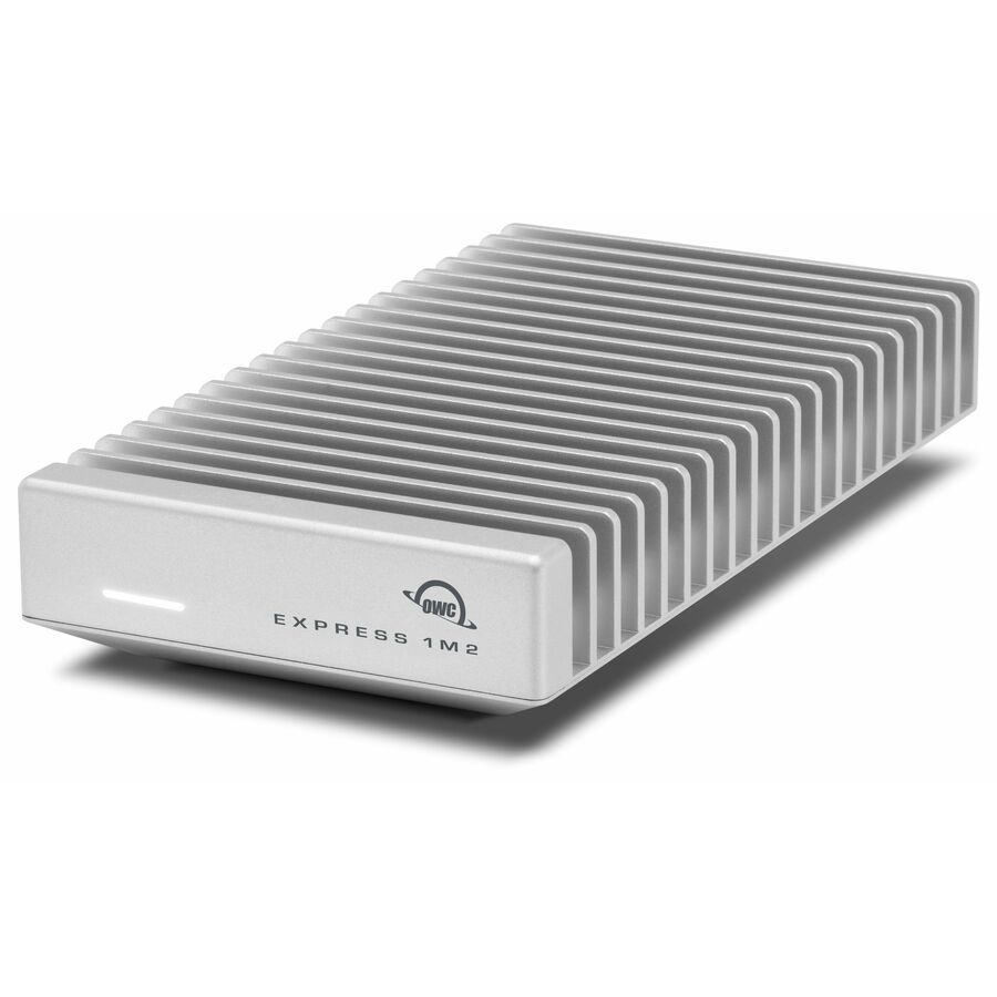 OWC Express 1M2 80G Drive Enclosure PCI Express NVMe - USB4 Host Interface - UASP Support Portable - Silver - TAA Compliant