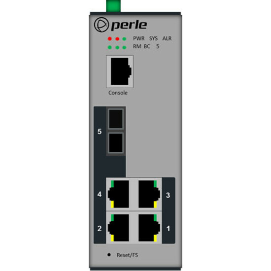 Perle IDS-305F - Managed Industrial Ethernet Switch with Fiber