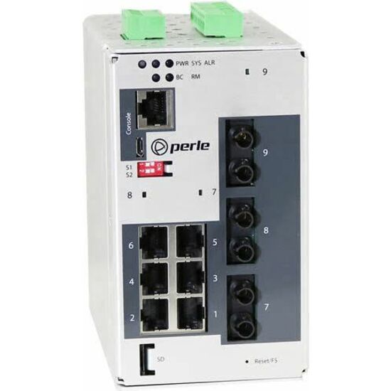 Perle IDS-509F3-C2SD20-SD80 - Industrial Managed Ethernet Switch