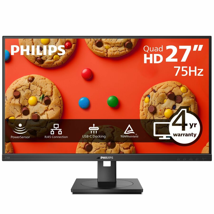 Philips B-Line 276B1 27" Class WQHD LED Monitor - 16:9 - Textured Black