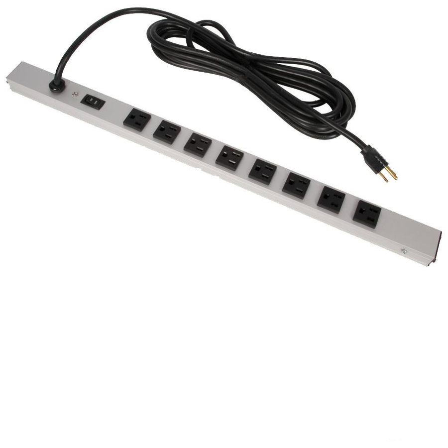 Rack Solutions 15A Vertical Power Strip with 8 Outlets (15ft Cord)