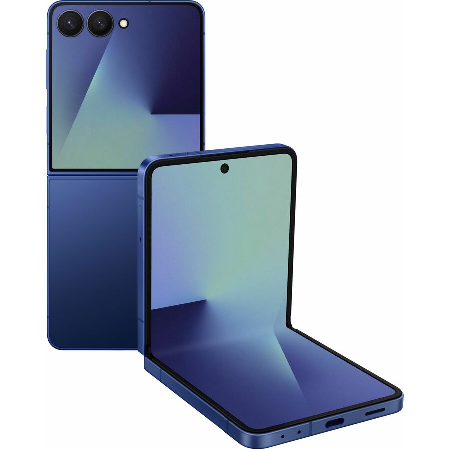 Samsung Galaxy Z Flip7 SM-F766U 512 GB Smartphone - 6.9" Flexible Folding Screen Dynamic AMOLED 2X Full HD Plus 2520 x 1080 - Deca-core (Cortex X5Single-core (1 Core) 3.30 GHz + Cortex A725 Dual-core (2 Core) 2.74 GHz + Cortex A725 Penta-core (5 Core) 2.36 GHz + Cortex A520 Dual-core (2 Core) 1.80 GHz) - 12 GB RAM - Android 16 - 5G - Blue Shadow