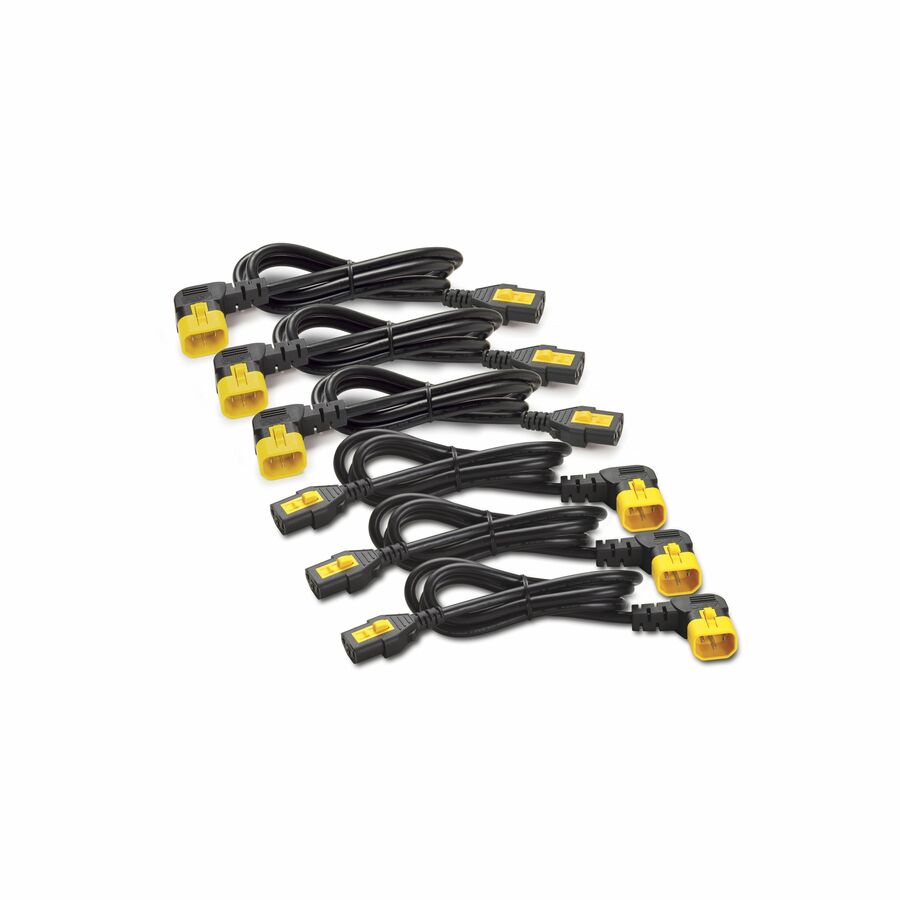APC NetShelter Power Cord Kit (6 ea), Locking, C13 TO C14 (90 Degree), 0.6m, North America