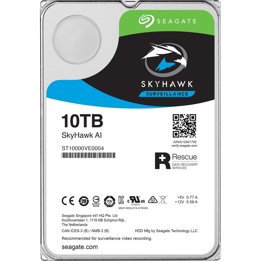 Seagate SkyHawk ST10000VE0004 10 TB Hard Drive - 3.5" Internal - SATA (SATA/600)