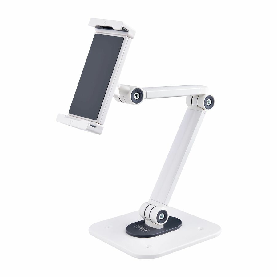 StarTech Adjustable Tablet Stand for Desk, Up to 1kg, Universal Tablet Stand Holder Desk/Wall, Ergonomic Articulating Tablet Mount