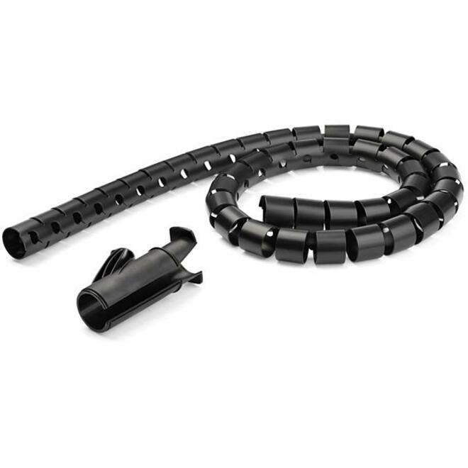 StarTech 2.5m / 8.2ft Cable Management Sleeve - Spiral - 25mm / 1" Diameter - W/ Cable Loading Tool - Expandable Coiled Cord Organizer