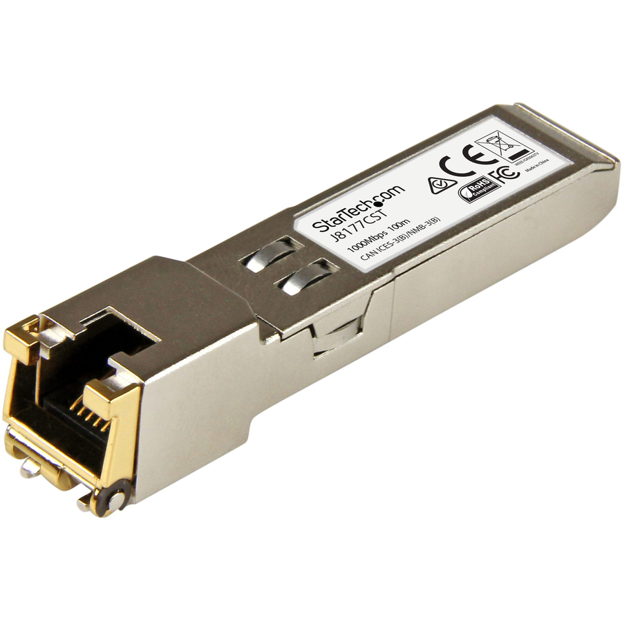 StarTech HPE J8177C Compatible SFP Module - 1000BASE-T - 1GE Gigabit Ethernet SFP SFP to RJ45 Cat6/Cat5e - 100m