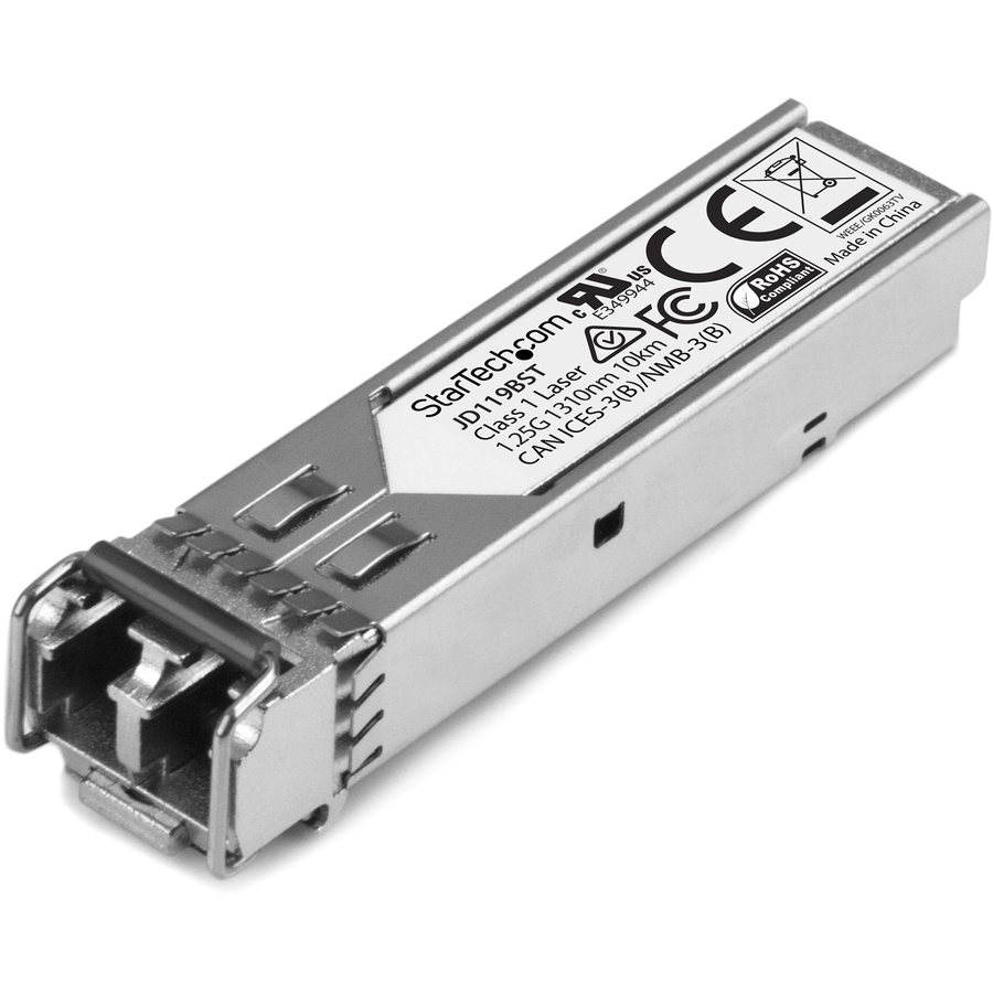 StarTech HPE JD119B Compatible SFP Module - 1000BASE-LX - 1GE Gigabit Ethernet SFP 1GbE Single Mode (SMF) Fiber Optic Transceiver 10km