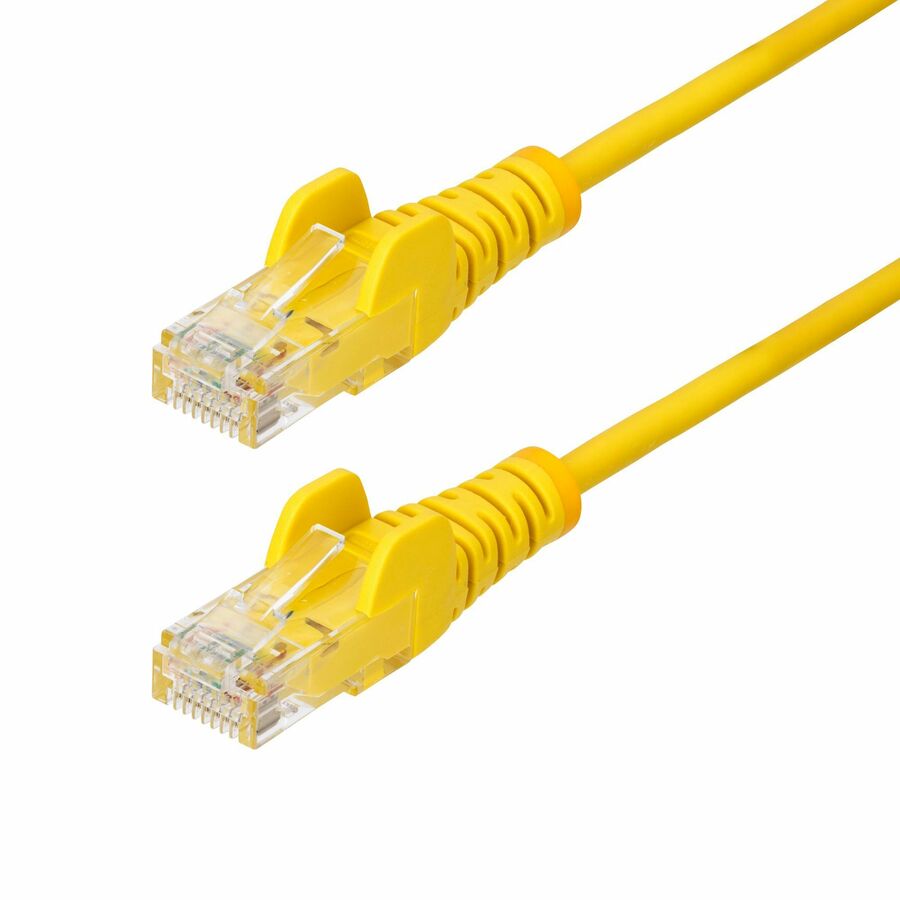 StarTech 10ft Yellow Slim CAT6 Ethernet Cable, Slim Snagless RJ45, UTP, LSZH, 28AWG Bare Copper, Slim Network Patch Cord
