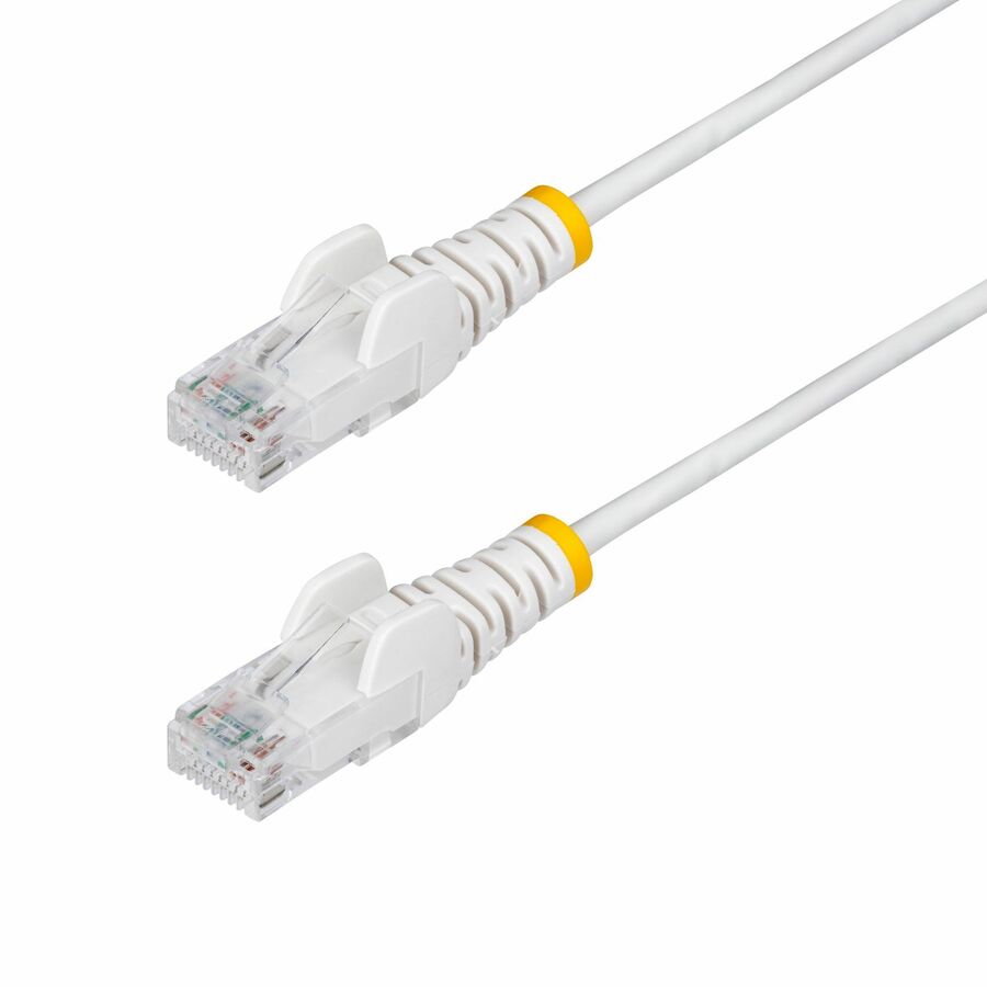 StarTech 15ft White Slim CAT6 Ethernet Cable, Slim Snagless RJ45, UTP, LSZH, 28AWG Bare Copper, Slim Network Patch Cord