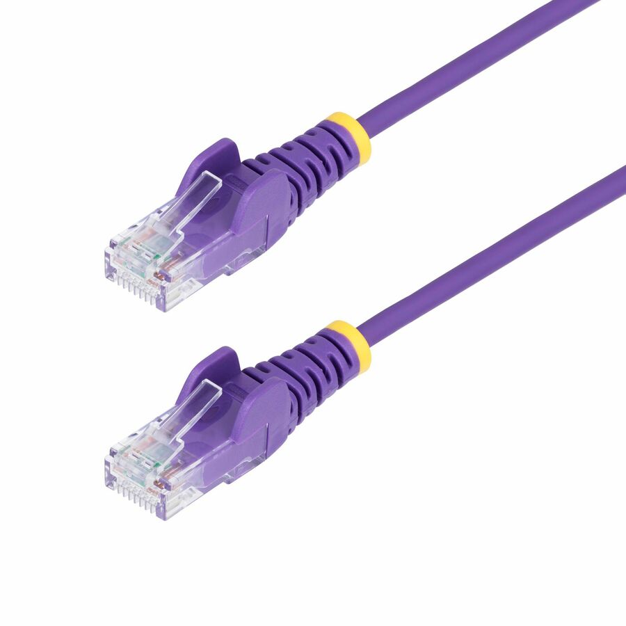 StarTech 25ft Purple Slim CAT6 Ethernet Cable, Slim Snagless RJ45, UTP, LSZH, 28AWG Bare Copper, Slim Network Patch Cord