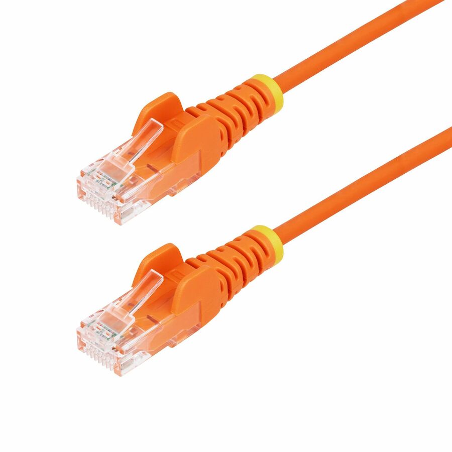 StarTech 3ft Orange Slim CAT6 Ethernet Cable, Slim Snagless RJ45, UTP, LSZH, 28AWG Bare Copper, Slim Network Patch Cord